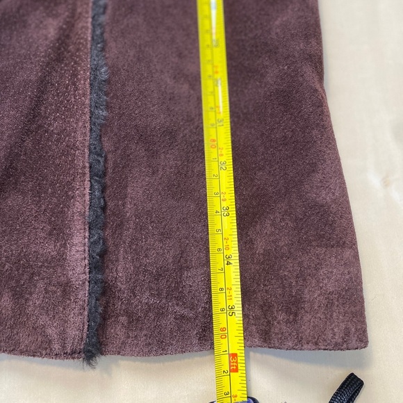 Vtg Y2K Penny Lane Coat Leather Faux Fur Jacket Large L Boho Hippie 70s 90s Funk - Picture 5 of 13